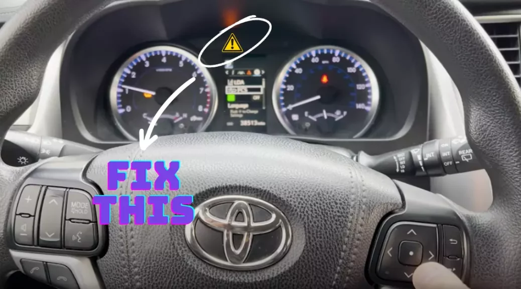 Toyota Highlander Triangle Blinking Master Warning Light