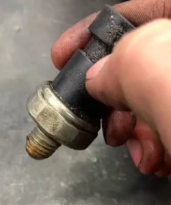 Damaged oil pressure switch